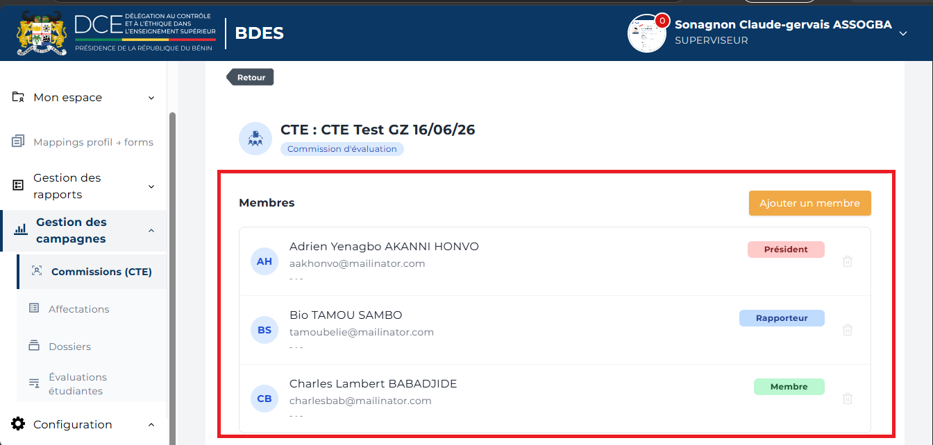 Détail CTE — membres