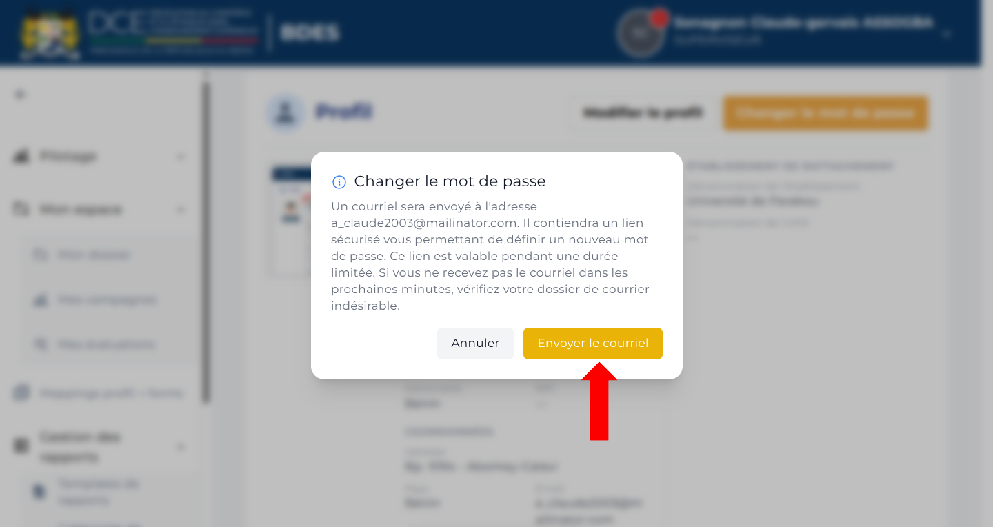 Envoi de mail