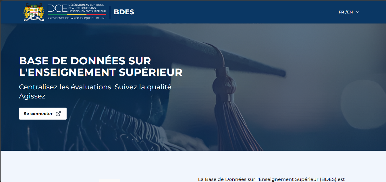 Page d'accueil après déconnexion